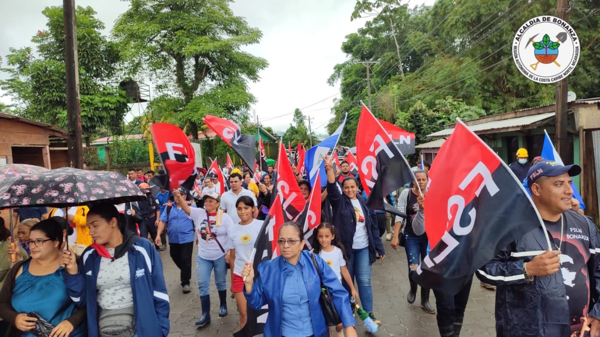 Militancia Sandinista realizó caminata en saludo a Julio Victorioso Bonanza